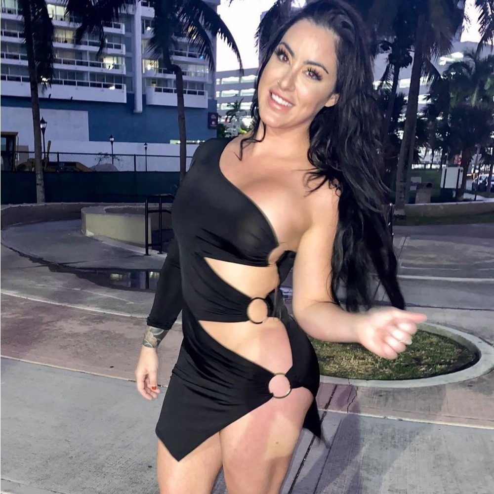 Fashion Nova Black Cut Out Dress